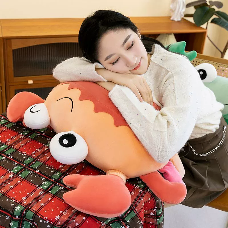 Мультяшный краб, плюшевая игрушка, подушка, кукла для сна для девочек, кукла, подарок на день Святого Валентина, день рождения, богатые люди