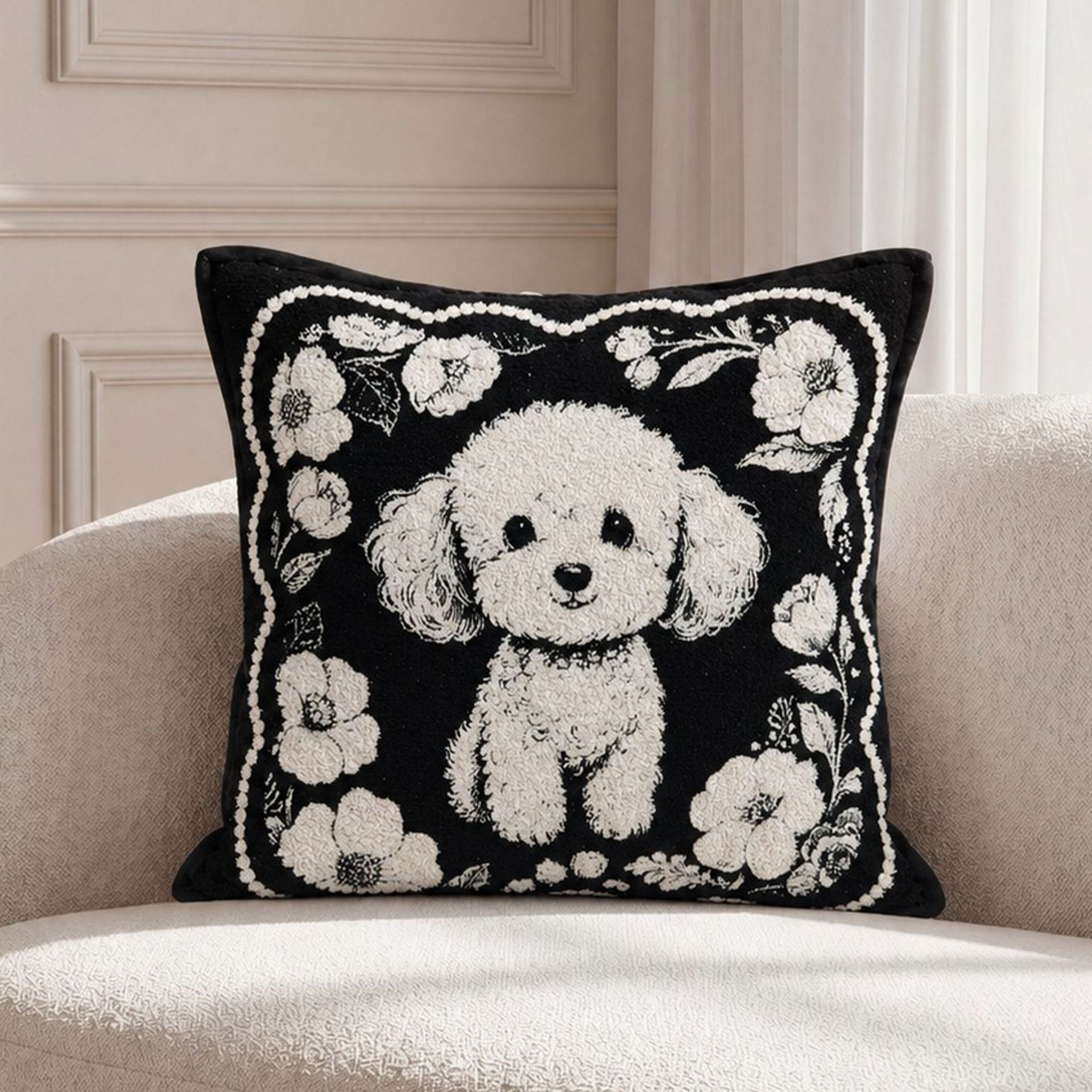 Nórdico de lujo ligero sofá almohada al por mayor almohada de sala de estar inwind jersey jacquard almohada transfronteriza un cabello