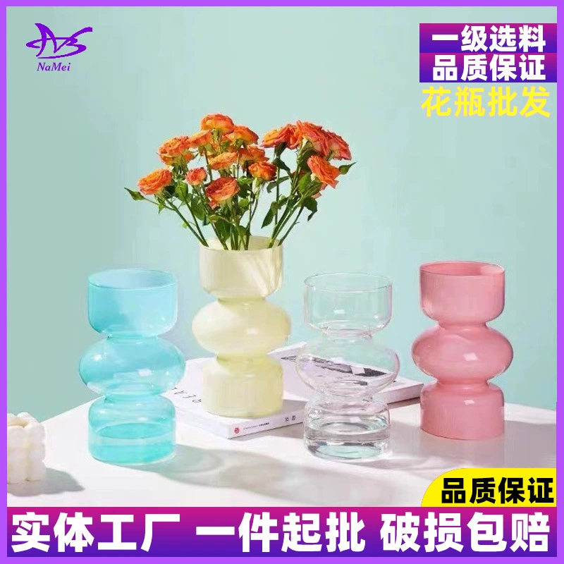 Китайское Ретро украшение Стеклянной Вазы Высокое чувство гостиной гидропонная Цветочная композиция украшение в стиле ins выглядящий свежий