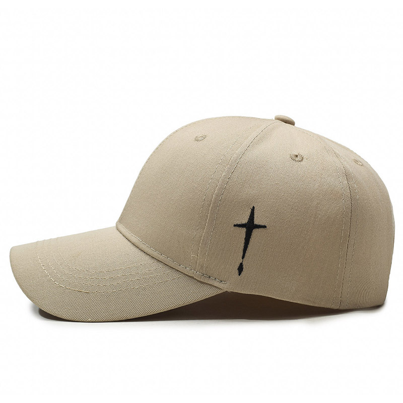 for Men And Women Polyester Cotton Four Seasons Embroidered Cross Casual Versatile Sun Hat Women's Baseball Cap_voghion.com