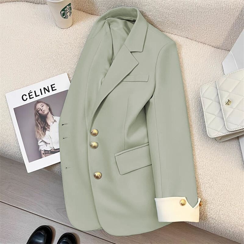 Jinbukang Spring and Autumn New High-end 2026 Versatile Design Fashionable Casual Suit Jacket Korean Style Loose Fit Jinbukang Spring and Autumn New High-end 2026 Versatile Design Fashionable Casual Suit Jacket Korean Style Loose Fit