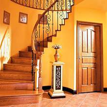 实木楼梯红橡木扶手踏步板美式别墅复式用室内旋转整梯