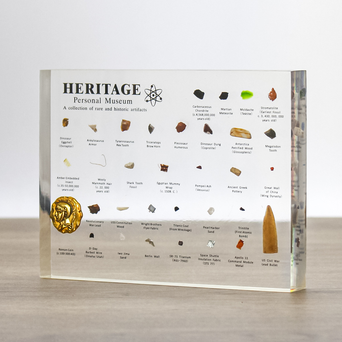 150X114X20MM 미니 박물관 데스크탑 장식품 실물 내장 버전