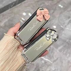 折り畳み可能な櫛携帯型女性旅行携帯児童少女静電気防止テープ鏡一体エアバッグエアマット櫛