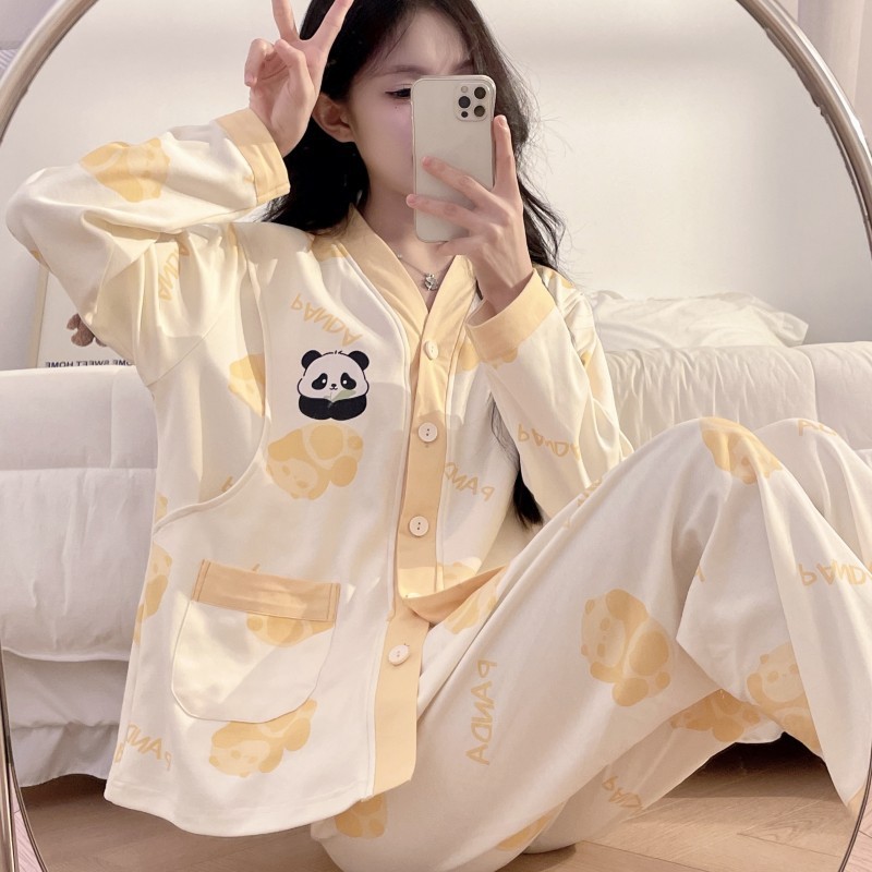 月子服春秋産後3-10月哺乳家庭服妊婦パジャマ夏の薄い妊娠期産婦|undefined