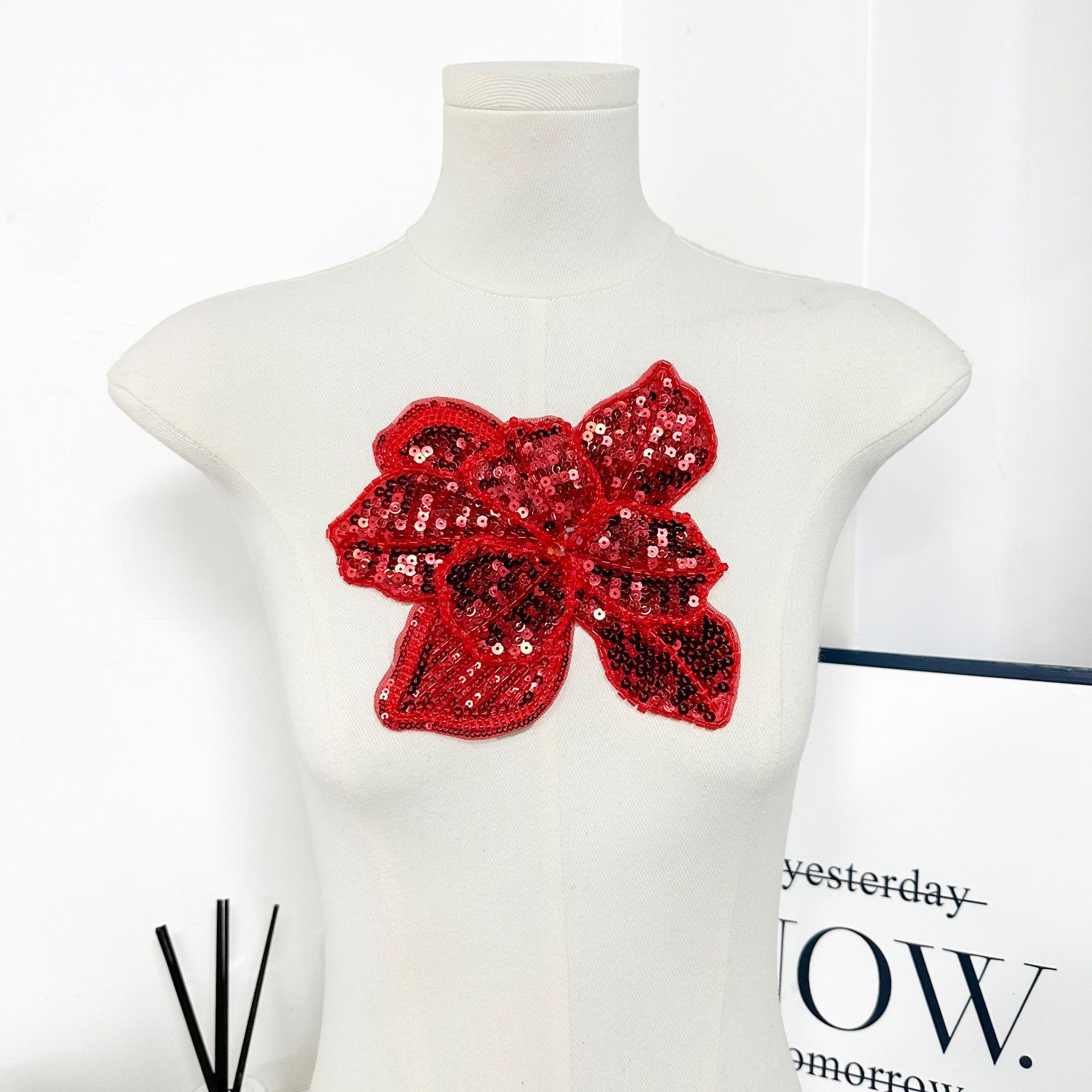 Flores de sequillas accesorios de ropa DIY decoración parche de ropa de escenario bordado calcomanías coreanas