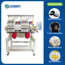 Double Head Computerized Cap Embroidery Machine Hat Shirts