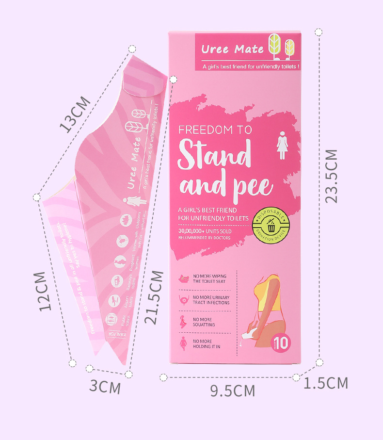 Disposable Female Urinal, Paper Urine Cup for Elderly, Pregnant Women, Patients, Foldable Urination Device, No Need to Squat
