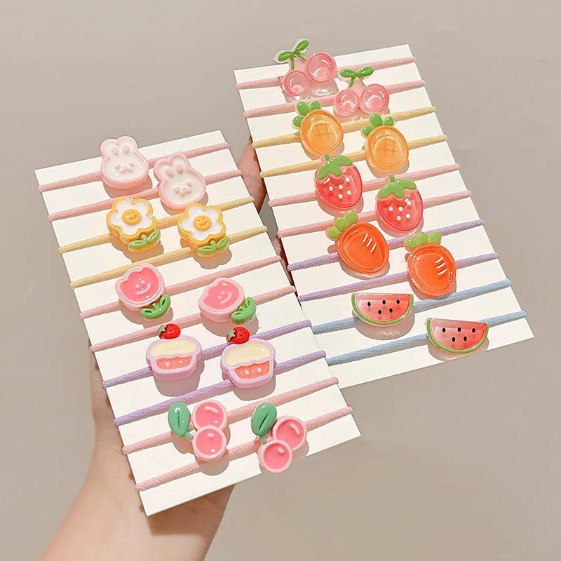 Cuerdas de cabello para niños anillo de cabello de pulgar toque de cabello para bebés cuerdas de cabello para niñas de alta elasticidad no lesionar banda de cabello para niñas