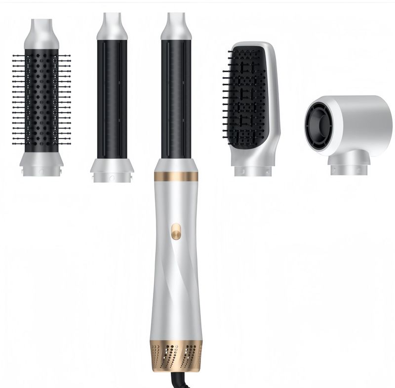 Amazon ベストセラー ヘアドライヤー 自動ヘアアイロン ストレートヘアアイロン 多機能ヘアドライヤー 5 イン 1 熱風コーム セット|undefined