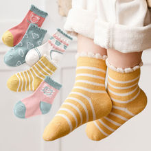 5双-儿童袜子春秋薄款纯中筒棉男童女童小孩袜1-3岁童袜宝宝袜子