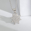 Original design octagonal meteor necklace female S925 diamond inlaid fashion Hamlet comet sung flower necklace