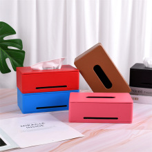 创意车载皮质客厅纸巾盒批发汽车酒店宾馆卫生间皮革抽纸盒印logo
