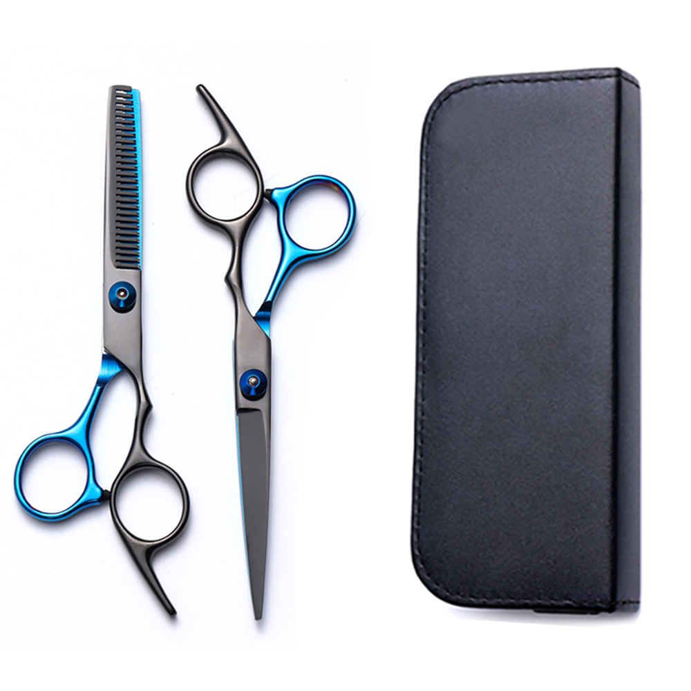 Corte de pelo tijeras transfronterizas amazonas color tijeras de dientes planas cortadas delgadas frange tijeras divisorias fábrica de tijeras al por mayor set de tijeras de peluquería