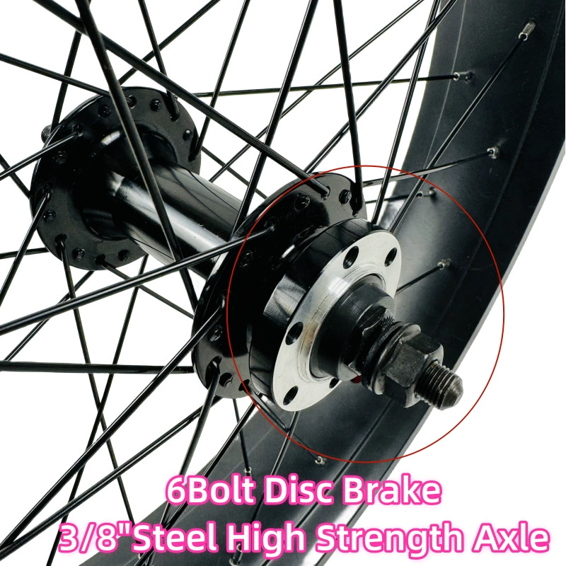Solid shaft 20 "X4.0 disc brake double -layer ultra -wide fat fetal car beach vehicle electric vehicle electric car wheel set 3/8" x135/