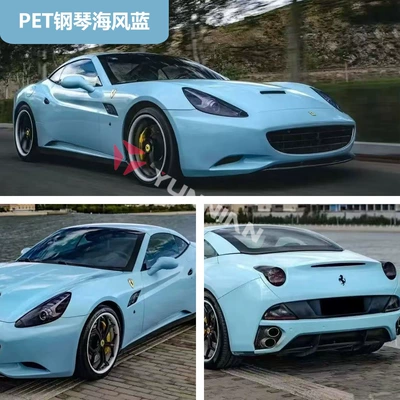 Film Pvc Full Body Film Car, Auto Color Change Film - pet-piano-sea-breeze-blue-15216m