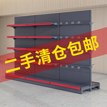 ✅超市货架商店展示架铺小卖部商超便利店单双面二手多层置物