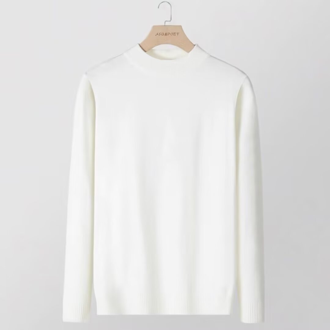 Men's Clothing Solid Color Knit Sweater - Soft & Warm Crewneck Pullover For Fall & Winter, Casual Slim Fit Long Sleeve Top (Multiple Colors & Sizes)​_viptrois.com