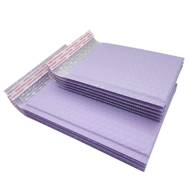 Bolso de sobre de burbuja púrpura película coextruida de color espesado Bolsa de embalaje de espuma de ropa impermeable autoadhesiva bolsa express