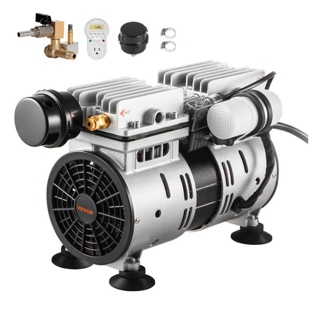 低噪音无油真空泵OL550A550W小型抽气充气两用真空机负压泵压缩机