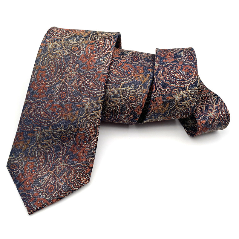 ネクタイの男性の正装のビジネスのシャンパンのコーヒーの茶色のストライプの花の職業のスーツのシャツの手は価格の幅の版の8CMを打ちます。