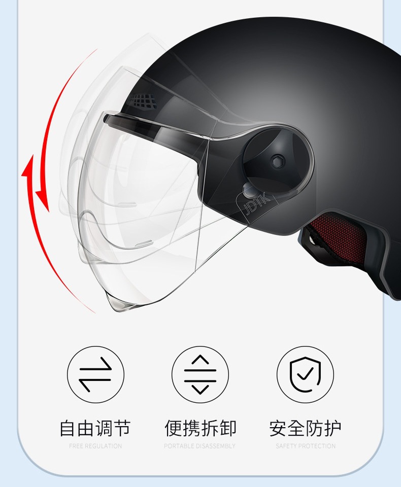 ogo3C certified electric vehicle helmet, sun-protective half helmet for electric scooters and motorcycles, suitable for both men and women, meets national safety standards
