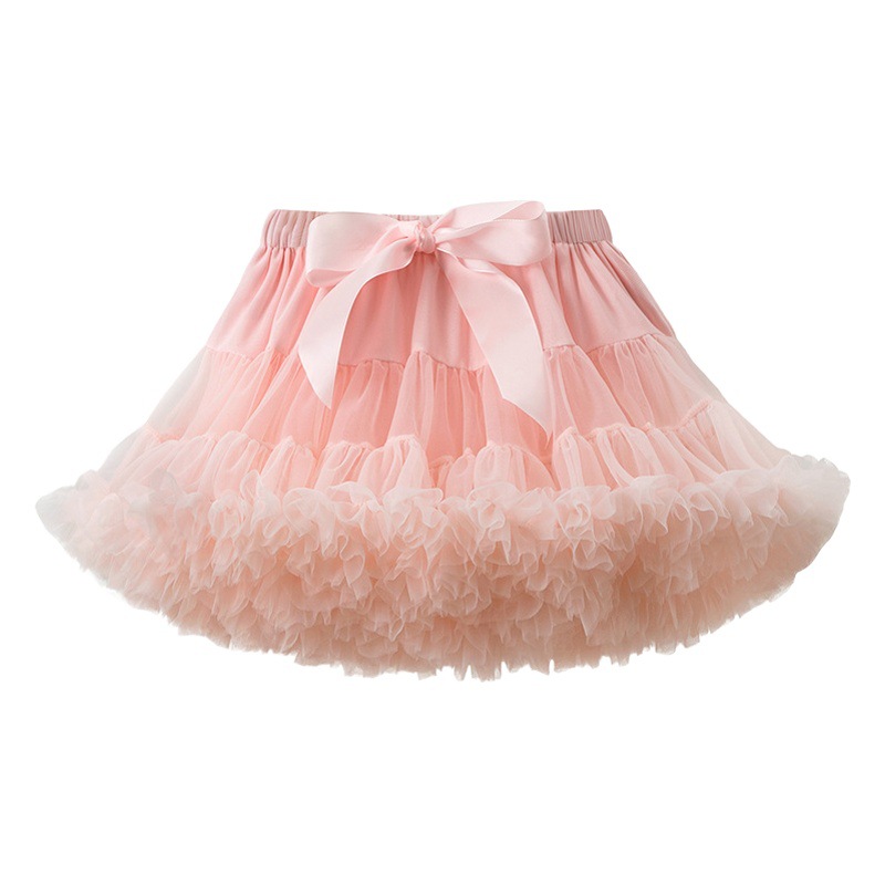 Children's Tutu Skirt, Kidsren's Mesh Princess Skirt, New Year's Tutu Skirt, Half-Length Skirt for Women, Soft and Breathable Pleated Skirt, European and American Style