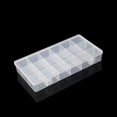 取り外し可能なトランペット18格透明プラスチックケース漁具ワイパーアクセサリー数珠金物道具文房具収納ケース