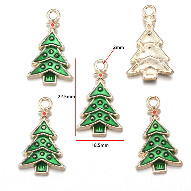 DIYドリップオイル合金アクセサリークリスマスサンタクロースクリスマスツリーdiy装飾アクセサリーペンダントW295|undefined
