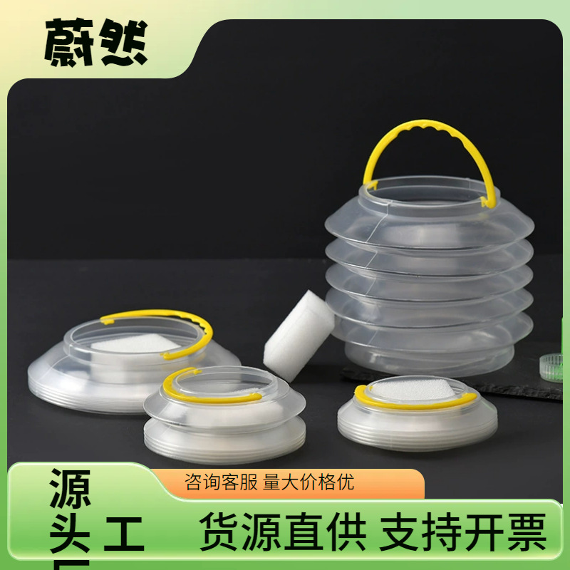 Tubo de lápices plegable grande, cinturón retráctil multifuncional, cubo de lavado de lápices de esponja, cubo de arte especial para bolígrafo de dibujo