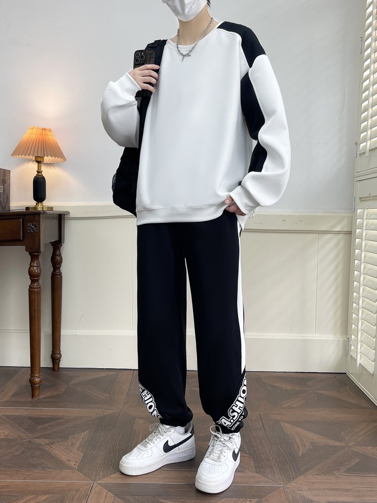 Suéter masculino de primavera y otoño con chaqueta de moda masculina de marca de moda con zapatillas deportivas de moda casual versátil