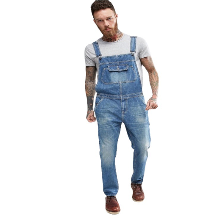 Men's Clothing new denim overa, slim fit trousers, cross-border exclusive for European stations hot style men's_voghion.com