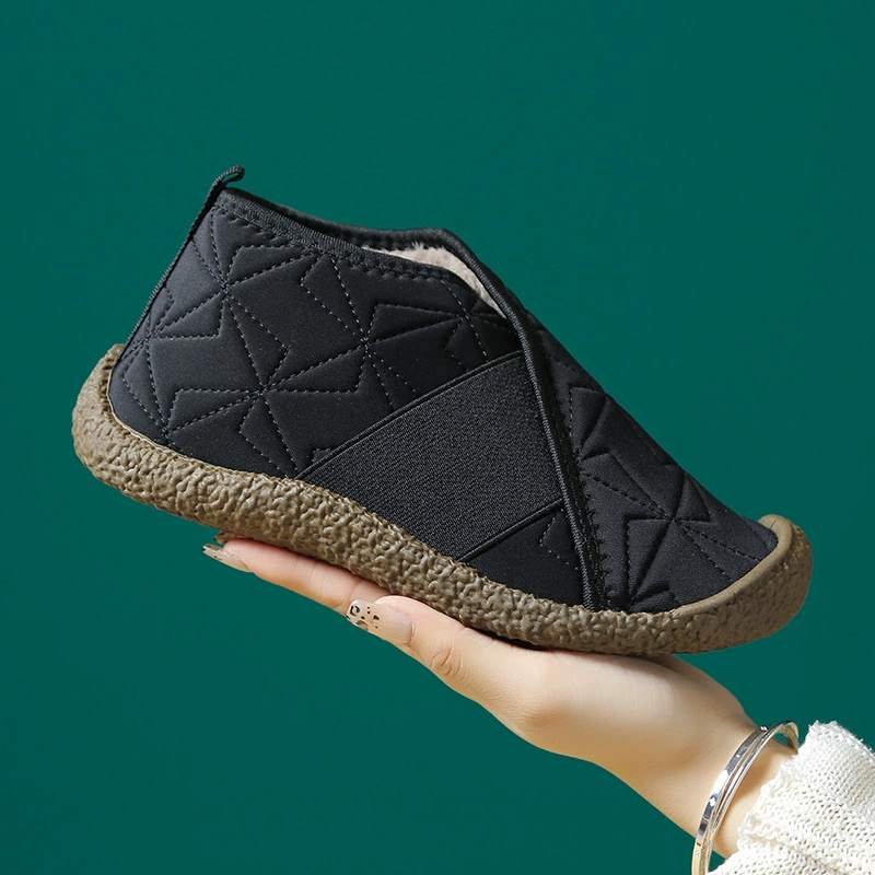Demi‑season warm slippers, PVC upper, suede‑effect and faux‑fur trim, Korean style, sizes 36–40