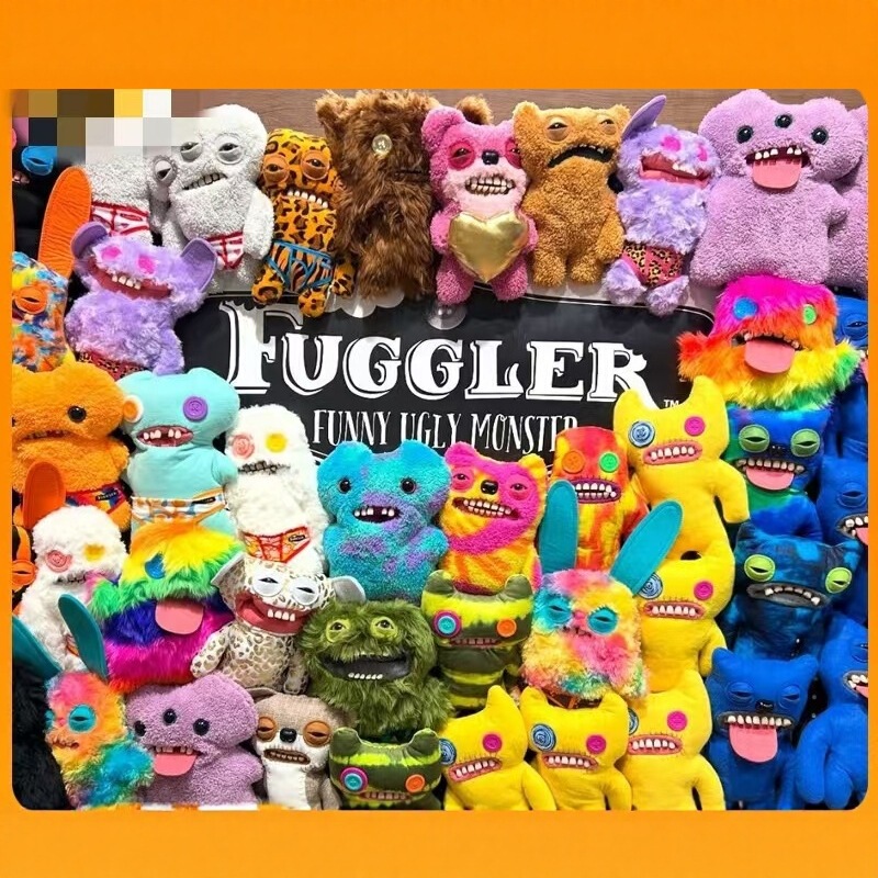 Cute Monster Doll Monster Street Series Teeth Funny Figurine Ugly-Cute Plush Toy Foreign Trade Cross-Border Wholesale