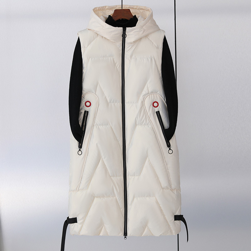 Damenbekleidung Neue Wintermäntel Baumwolljacke Lange Weste Damen Herbst- und Wintermode Mit Kapuze Stil Lässige Weste Jacke_voghion.com