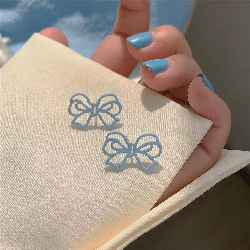 Bear, Heart Shape, Bow Knot Pattern Women'S Gender Tassel, Stoving Varnish Design Sweet Bear Heart Shape Bow Knot Alloy Tassel Stoving Varnish Drop Earrings