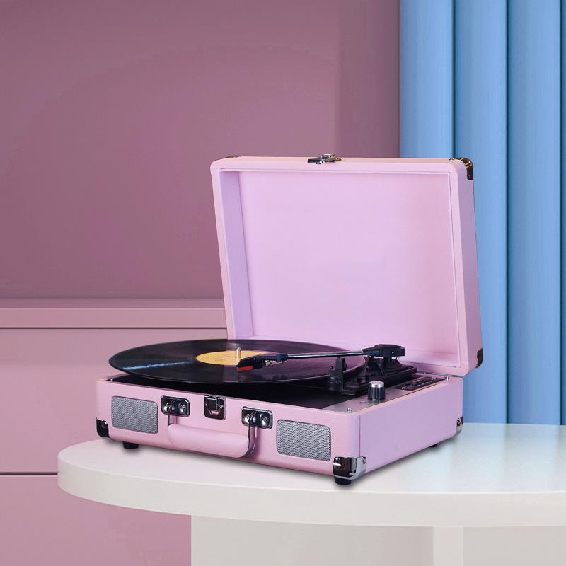 越境販売のビニールレコードプレーヤー、リビングルームの装飾用蓄音機、家庭用ヨーロピアンスタイルのギフト、Bluetoothスピーカー、ビニールレコードプレーヤー、LP|undefined