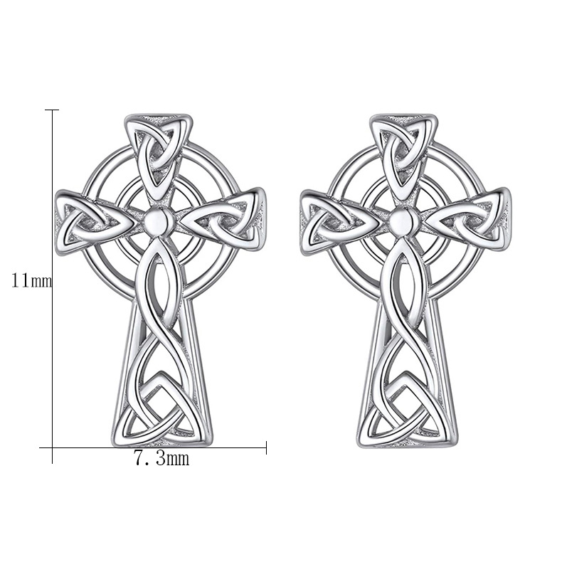 10g Weight 925 Sterling Silver Ear Needle Material 1 Pair 925 Sterling Silver 925 Sterling Silver Earrings Celtic Knot Witches Knot Solid Color Drop Earrings