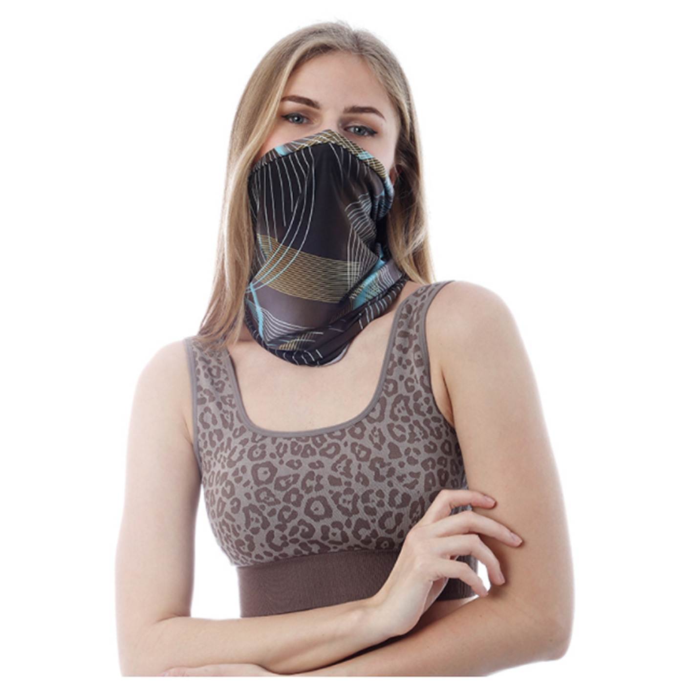 无缝冰丝运动户外多功能防晒面罩夏季户外脖套骑行可印刷遮脸头巾