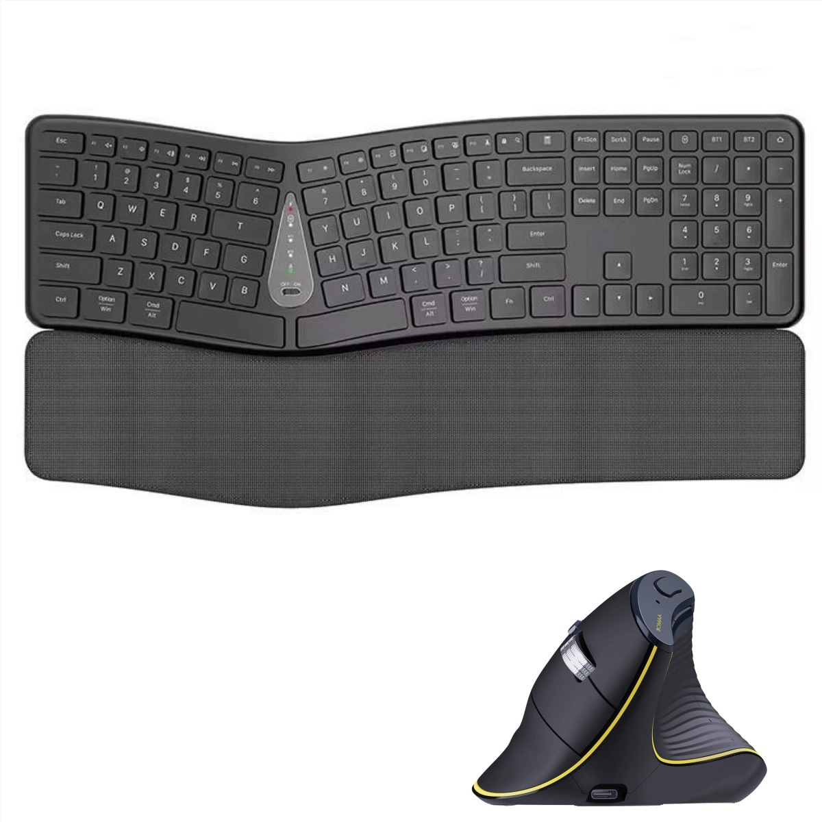Physiological keyboard, mouse charging