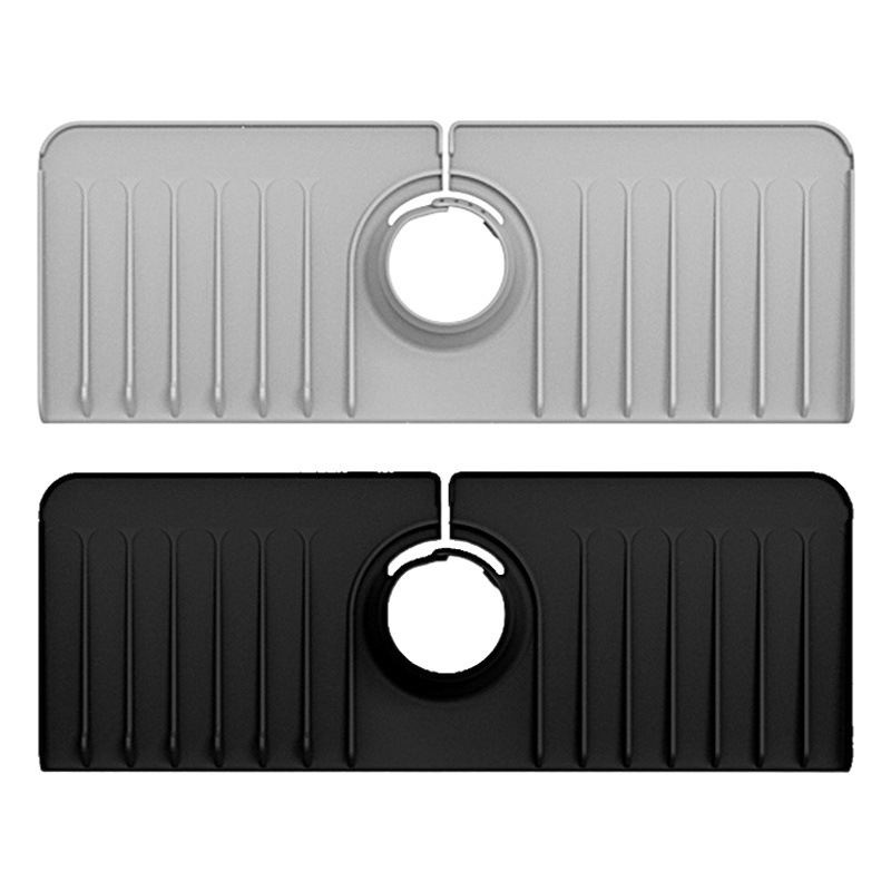 Cocina baño grifo de drenaje almohadilla de drenaje de silicona transparente drenaje fregadero almohadilla de silicona Placa de retención de agua en stock