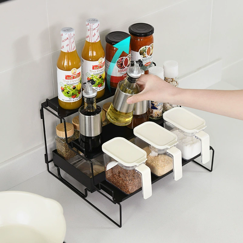 Spice Rack Shelf Rack Three-tier Countertop Foldable from Yomiego