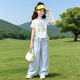 大童女童2026超火洋气套装儿童夏季独特漂亮女童韩系穿搭夏装衣服