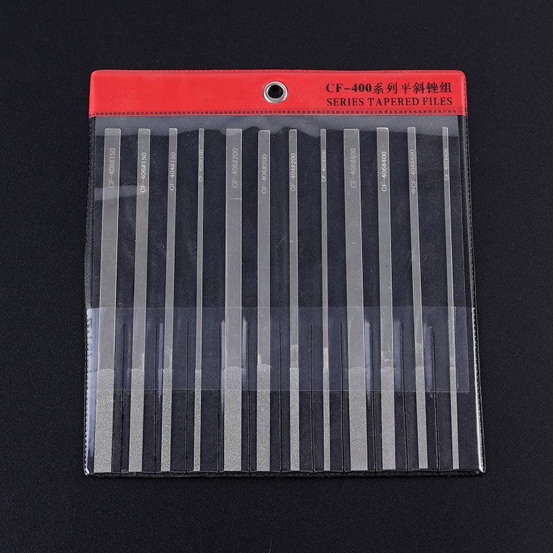 定制中档平斜锉刀 402/404/406金刚砂扁锉工业用打磨边缘修整工具