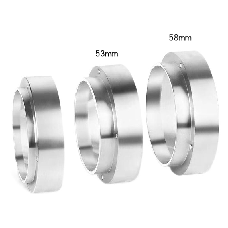 Alimentador de polvo de café anti-mosca en polvo anillo cuantitativo aleación de aluminio molinillo de frijol italiano anti-mosca en polvo universal 51/54/58