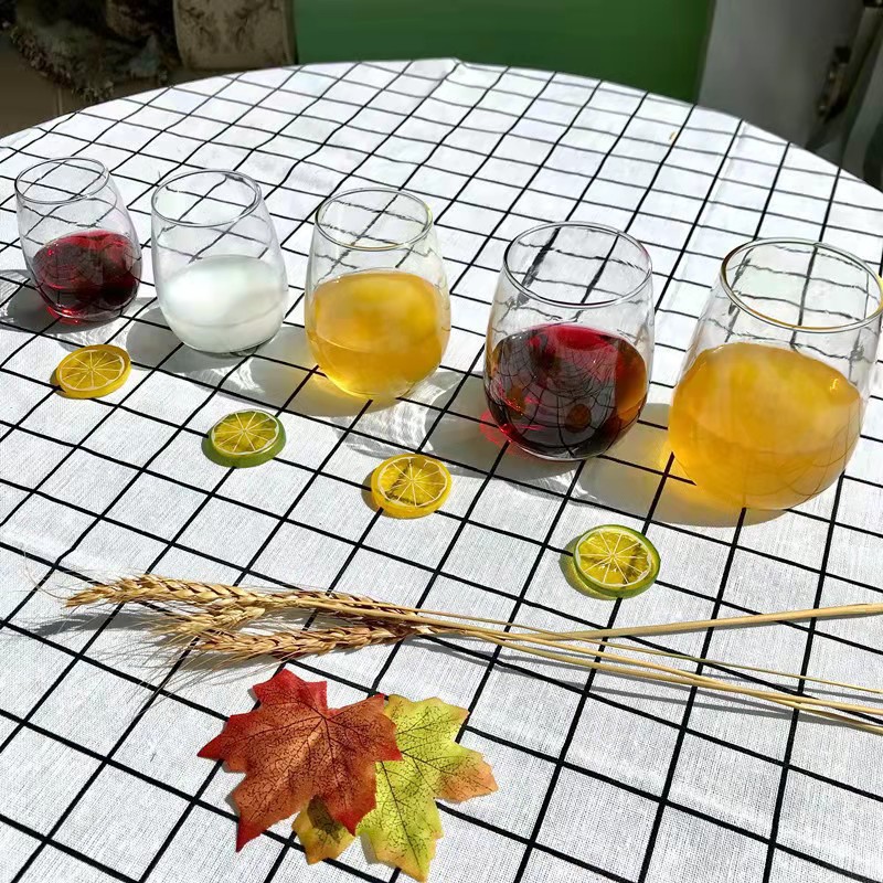 2022 New Egg Cup Direct Manufacturer Supply Egg-Shaped Glass Cup Juice Cup Ice Cream Mousse Cup No-Leg Red Wine Glass