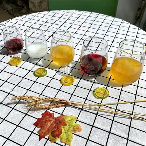  New Egg Cup Direct Manufacturer Supply Egg-Shaped Glass Cup Juice Cup Ice Cream Mousse Cup No-Leg Red Wine Glass