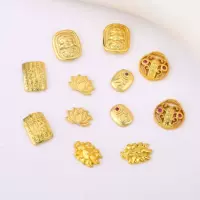 Древние золотые аксессуары, нашивка Zakiram, пять полосок с иглой, нашивка из дерева и камня, держатель для бусин, аксессуары «сделай сам»
