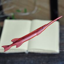 剑鱼｜古灵斋出品 古风发簪手工雕刻发簪子新中式木质个性发钗