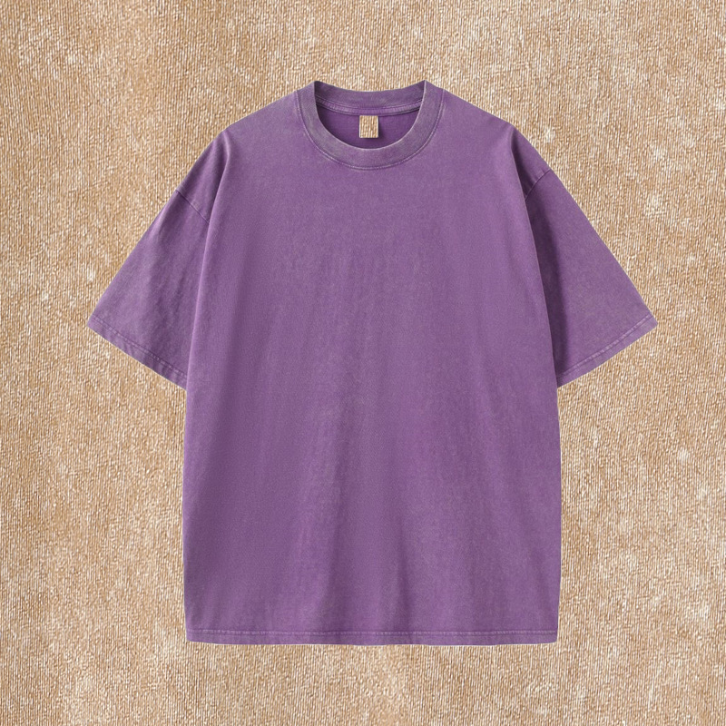 メンズ半袖メンズ Tシャツピュアコットンカジュアルヘビー 230 グラムバティックウォッシュ加工ルーズトップ卸売メンズ Tシャツ